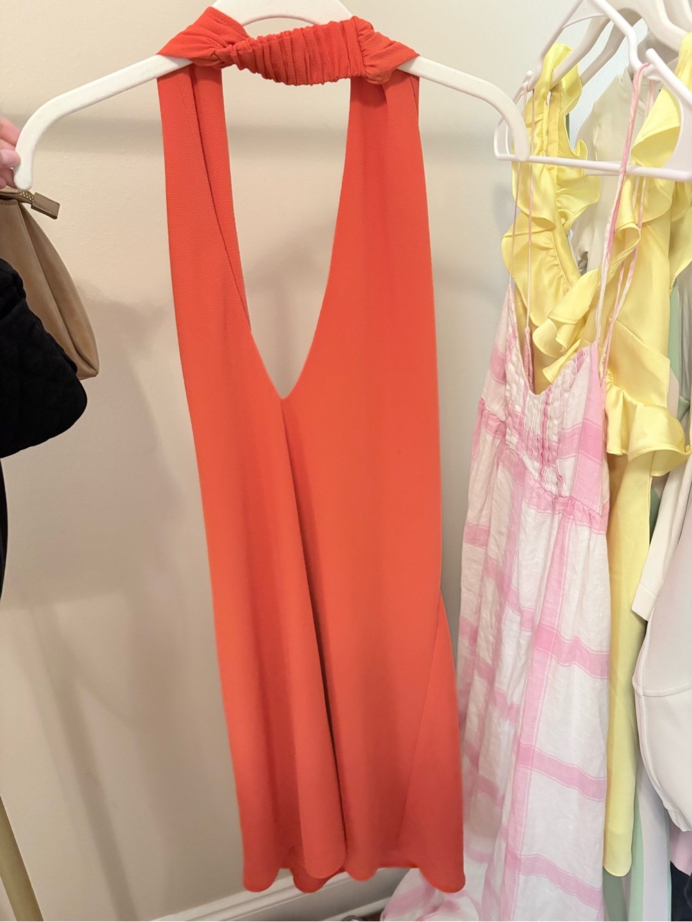Show Me Your MuMu Bright Coral Halter Dress